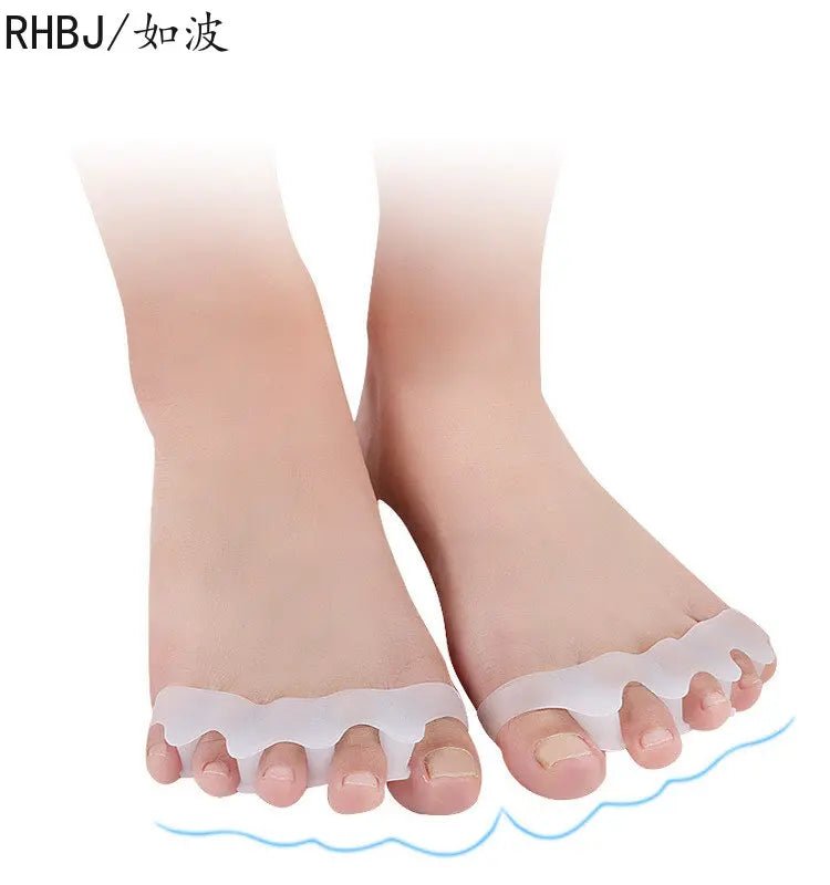 Silicone Gel 2pcs Thumb Corrector Bunion Little Toe Protector Separator Hallux Valgus Finger Straightener Foot Care Relief Pads - Ammpoure Wellbeing