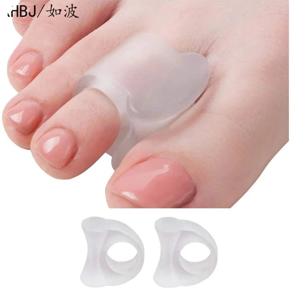 Silicone Gel 2pcs Thumb Corrector Bunion Little Toe Protector Separator Hallux Valgus Finger Straightener Foot Care Relief Pads - Ammpoure Wellbeing