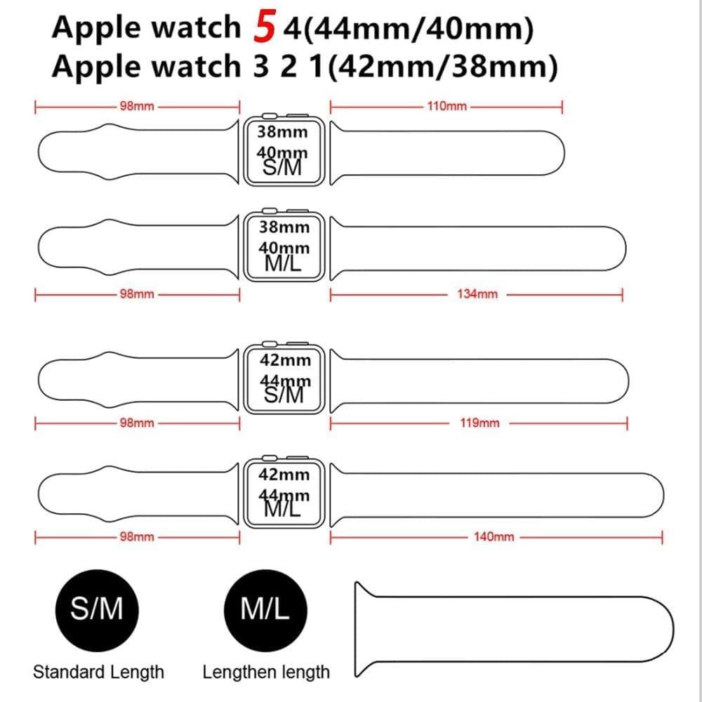 Silicone Strap For Apple Watch Band 44mm 40mm - Ammpoure Wellbeing