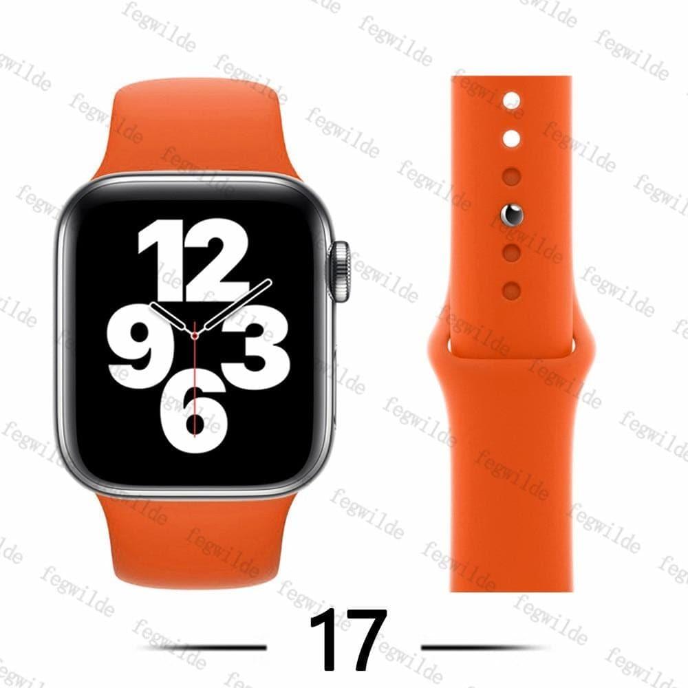 Silicone Strap For Apple Watch Band 44mm 40mm - Ammpoure Wellbeing