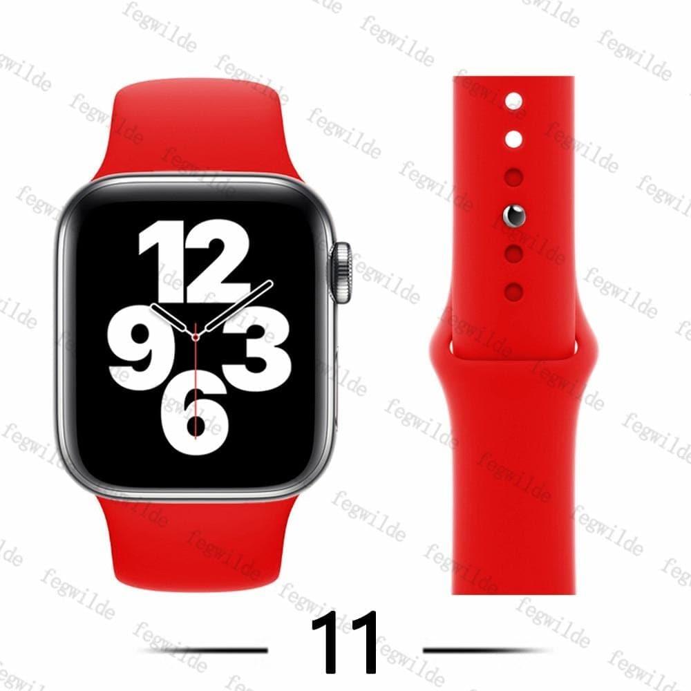 Silicone Strap For Apple Watch Band 44mm 40mm - Ammpoure Wellbeing