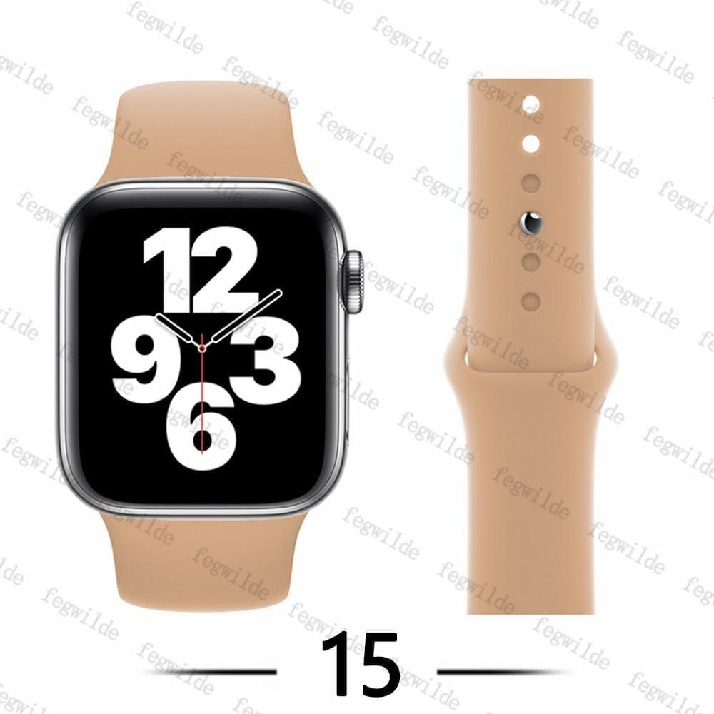 Silicone Strap For Apple Watch Band 44mm 40mm - Ammpoure Wellbeing