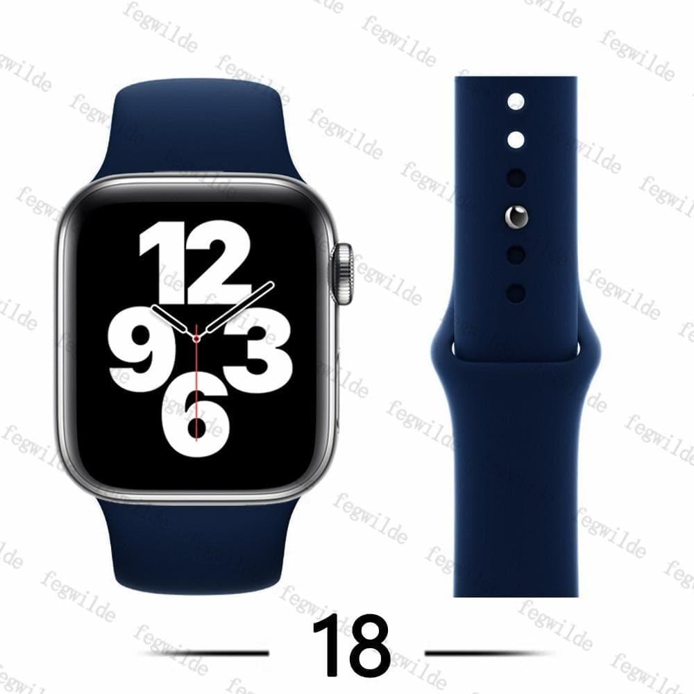 Silicone Strap For Apple Watch Band 44mm 40mm - Ammpoure Wellbeing