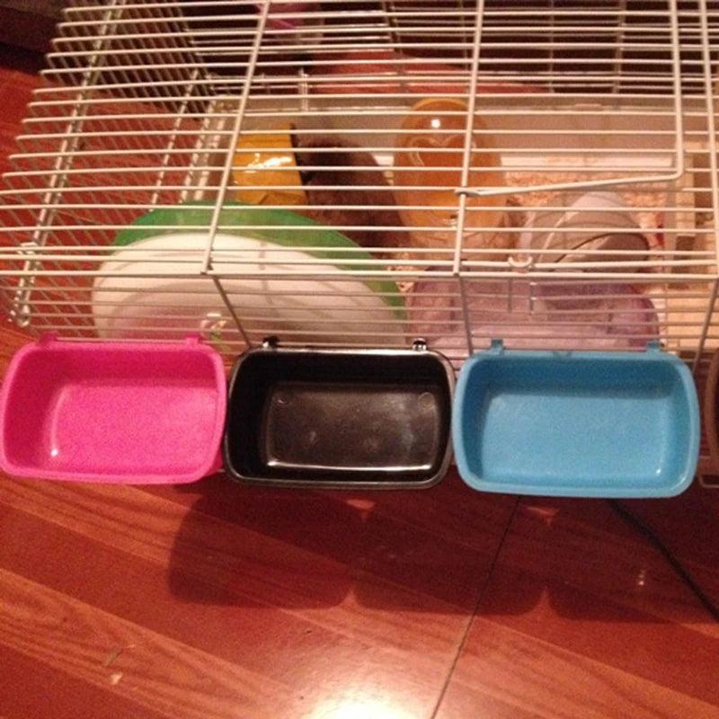 Small Pet Food Feeder Bowl Hamster Cage Hook Up Hanging Bowl Water Drinking Device Bird Squirrel Rabbit Feeding Cup - Ammpoure Wellbeing