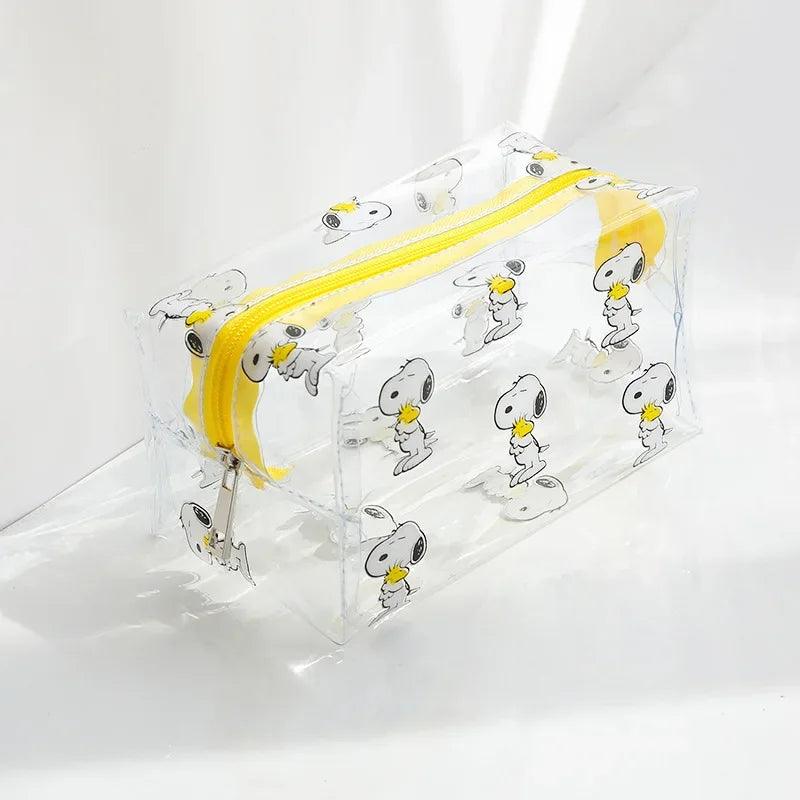 Snoopy Outdoor Girl Makeup Bag Women Necessary Cosmetic Bag Transparent Travel Organizer Cartoon Fashion Small Toiletry Pouch - Ammpoure Wellbeing