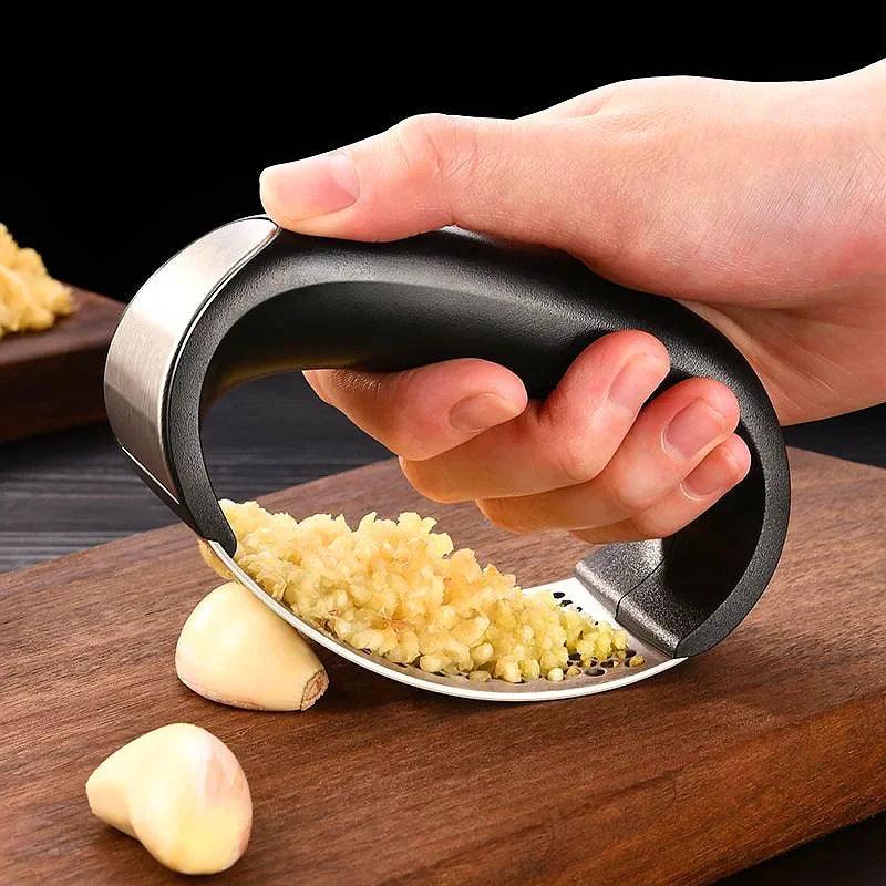 Stainless Steel Garlic Press Crusher Manual Garlic Mincer Chopping Garlic Tool Fruit Vegetable Tools Kitchen Accessories Gadget - Ammpoure Wellbeing