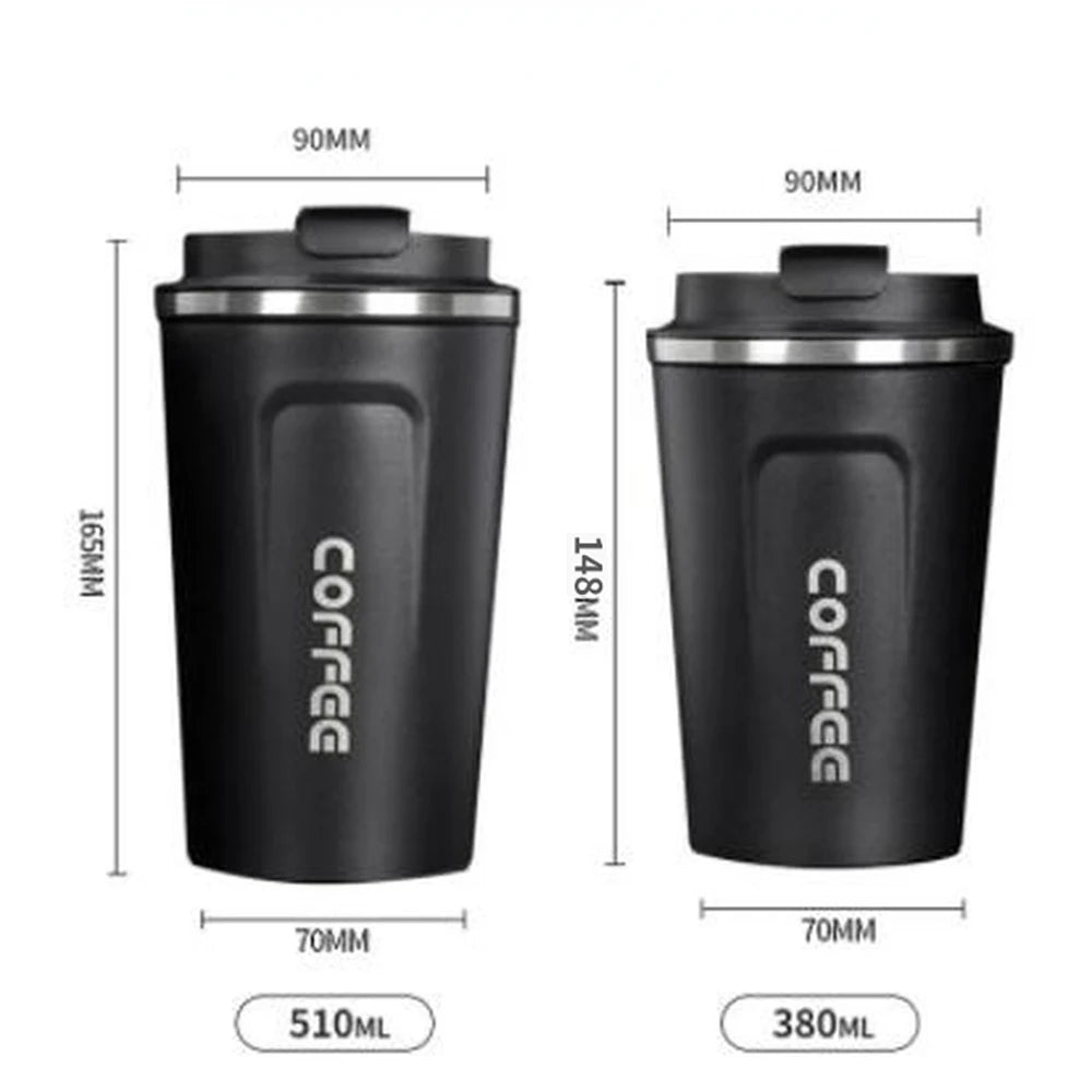 Stainless Steel Smart Coffee Tumbler Thermos Cup with Intelligent Temperature Display Portable Travel Mug 380ml 510ml - Ammpoure Wellbeing