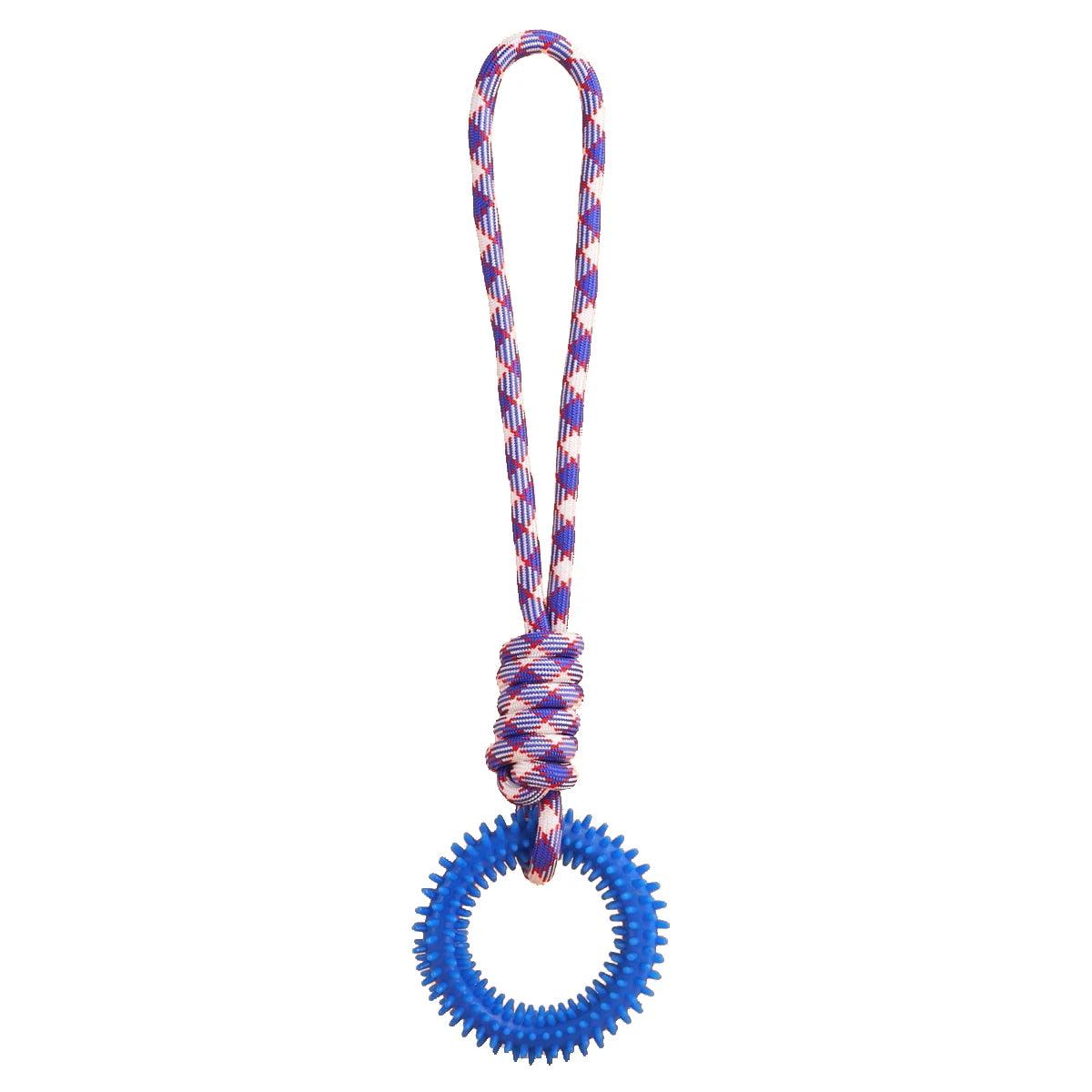 Supet Interactive Training Pet Toy Ring Spiked Ring Dog Teeth Cleaning Pet Supplies - Ammpoure Wellbeing