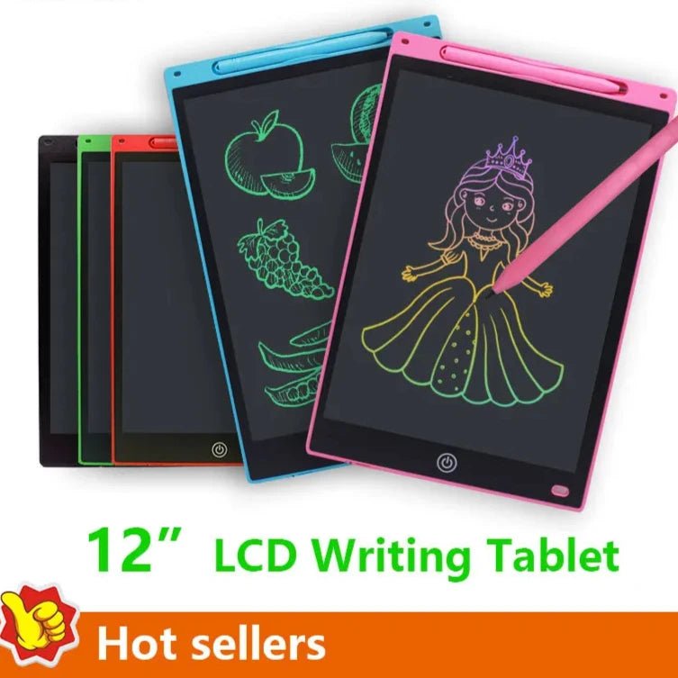 Tablets Electronic Handwriting Pad 12 inch Writing Board Drawing Tablet LCD Screen Writing Tablet Digital Graphic Toys for child - Ammpoure Wellbeing