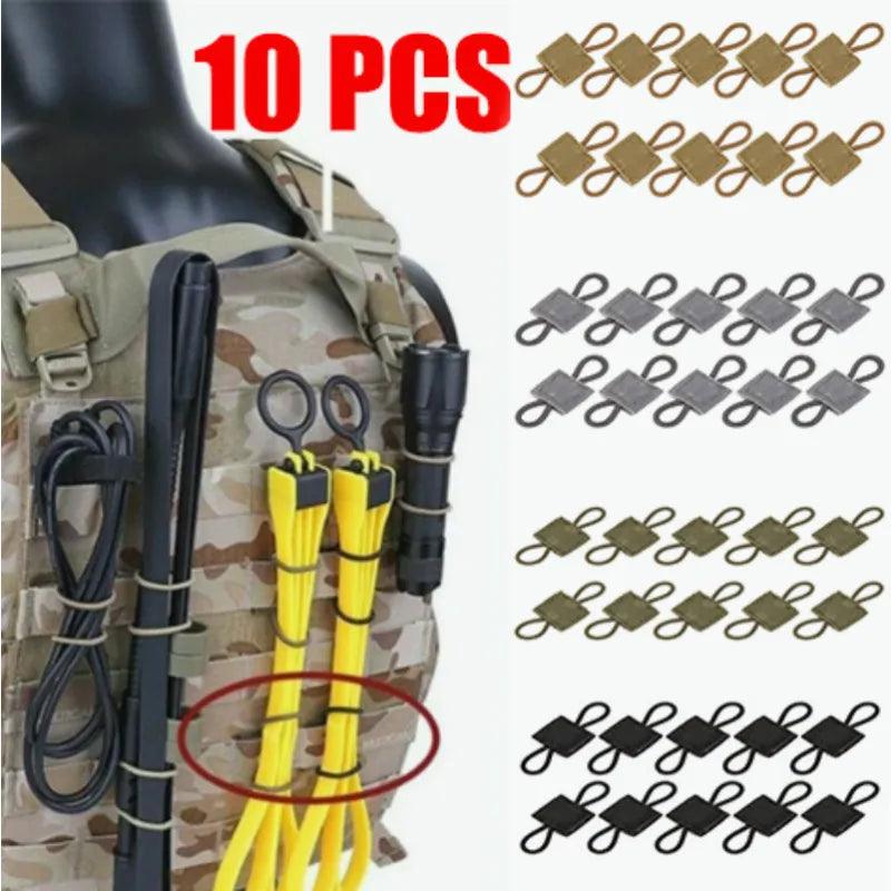 Tactical Molle Elastic Strap Tactical Bag Binding Buckles Outdoor Camping Multitool Retainer For Antenna Stick Pipe Camping Gear - Ammpoure Wellbeing