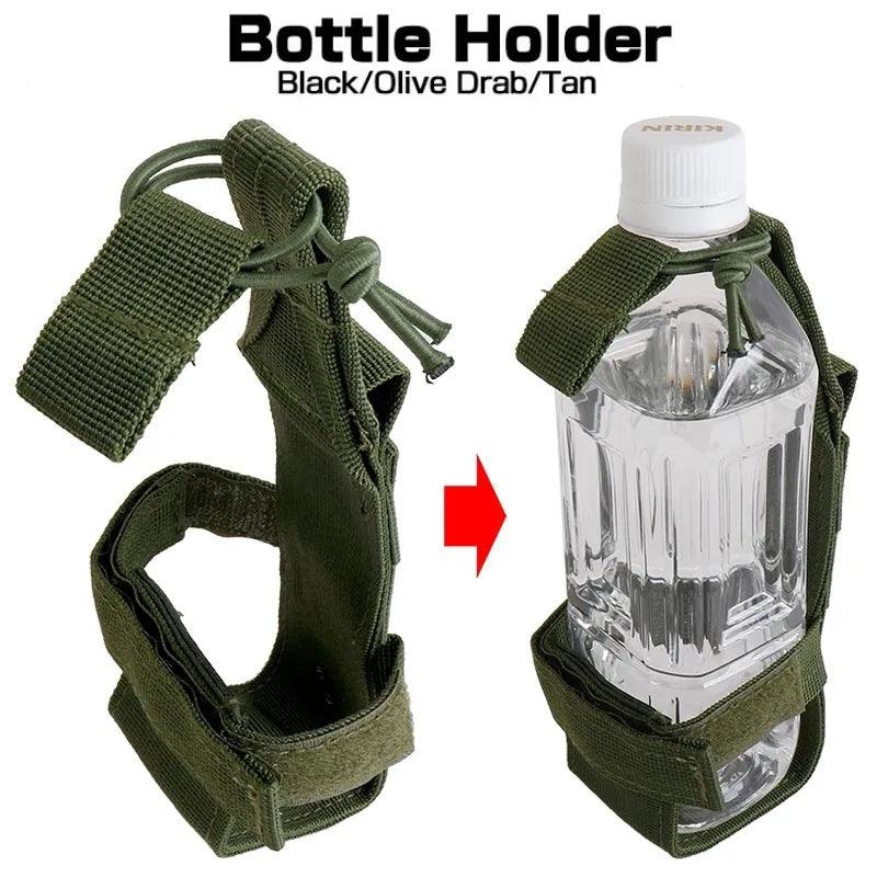 Tactical Molle Water Bottle Holder Belt Nylon Bag Military Outdoor Travel Camping Hiking Hunting Canteen Kettle Carrier Pouch - Ammpoure Wellbeing