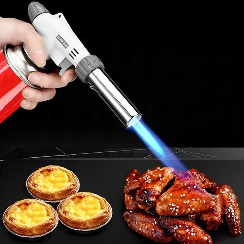 Torch Cooking AutoIgnition Butane Gas Welding - Burner Welding Gas Burner Flame Gas Torch Flame Gun Blow for BBQ Camping Cooking - Ammpoure Wellbeing