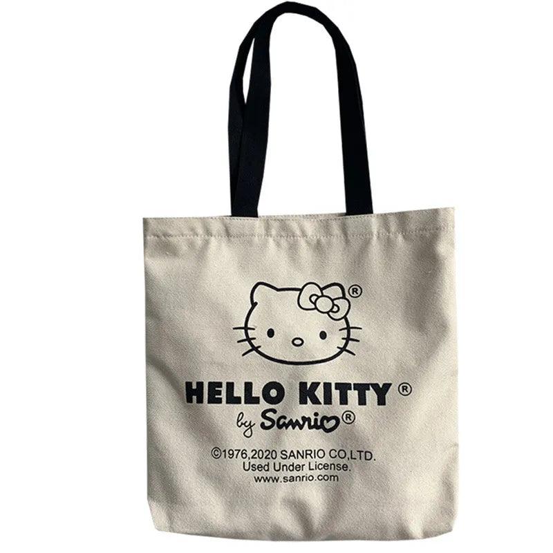 Tote Bag hello kitty Aesthetic Personalized Custom Reusable Grocery Bags Shopping Shoulder Bag cute travel tote bag - Ammpoure Wellbeing