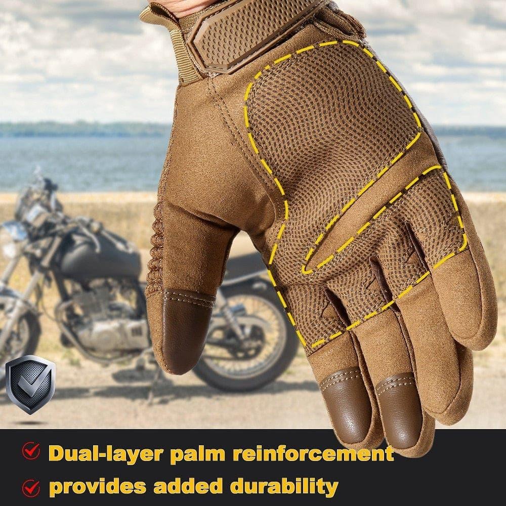 Touchscreen PU Leather Motorcycle Full Finger Gloves Protective Gear Racing Pit Bike Riding Motorbike Moto Motocross Enduro - Ammpoure Wellbeing