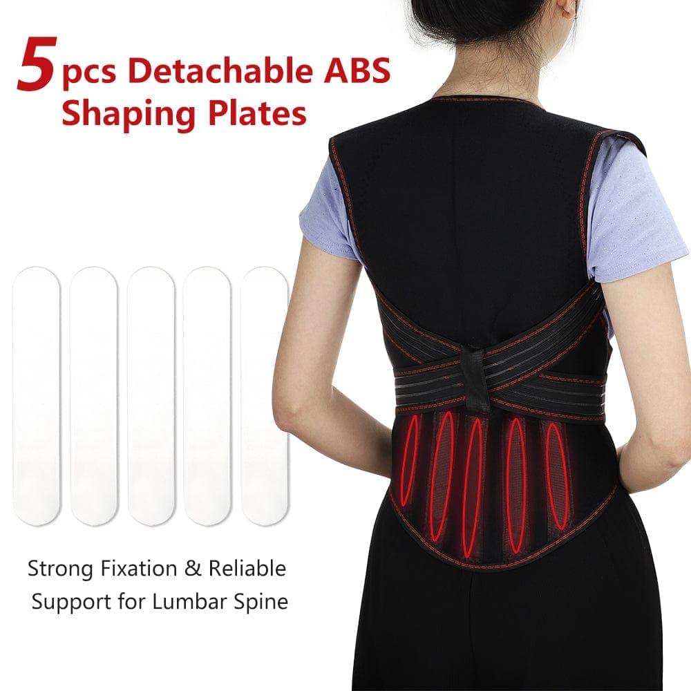 Tourmaline Self - heating Magnetic Therapy Waist Back Shoulder Posture Corrector Spine Lumbar Brace Back Support Belt Pain Relief - Ammpoure Wellbeing