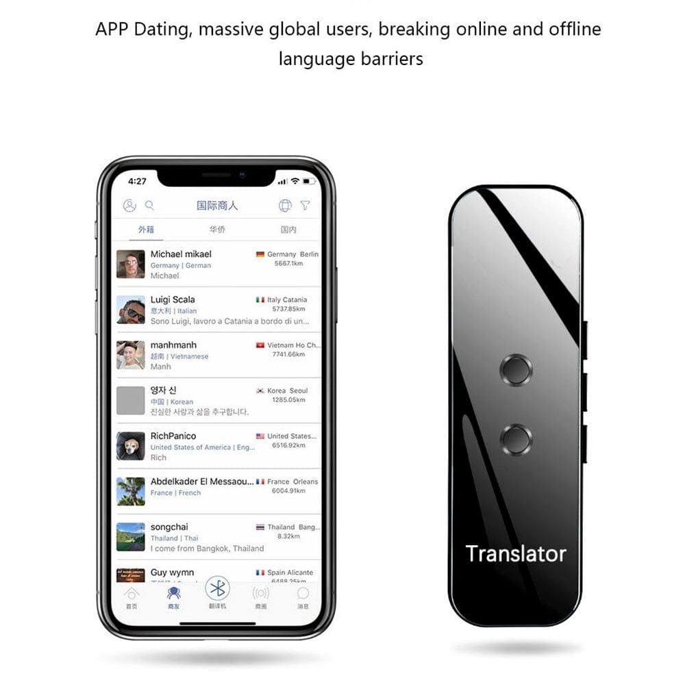 Translator Portable 137 Languages Smart Instant Voice Text APP Photograph Translate Language Learning Travel Business - Ammpoure Wellbeing
