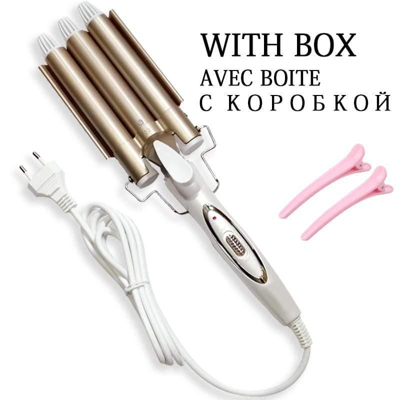 Triple barrel curling iron wave hair curlers - Ammpoure Wellbeing