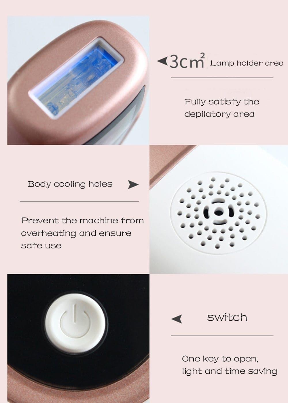 Upgraded IPL Laser Hair Removal - Flash Epilator - Ammpoure Wellbeing