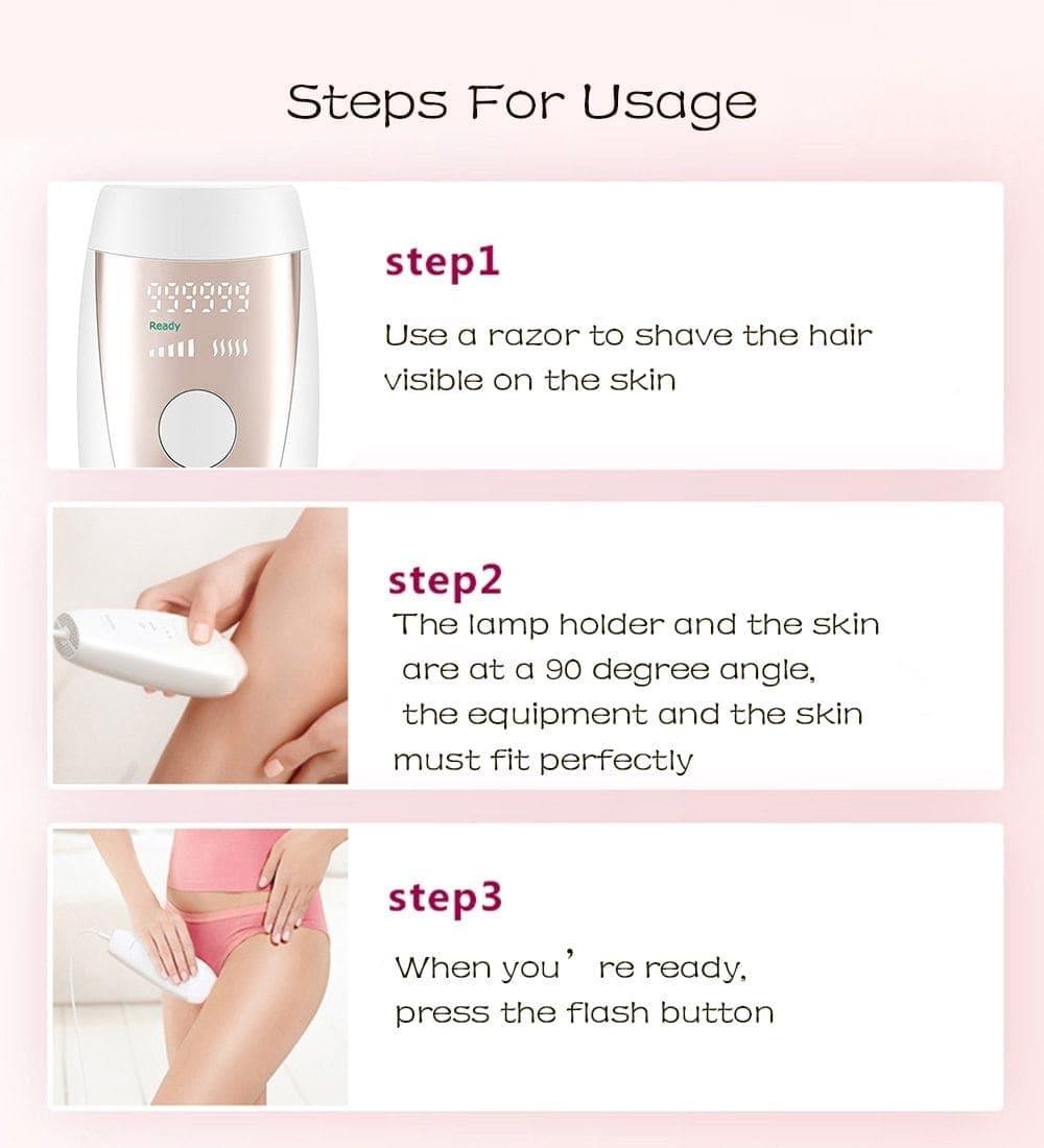 Upgraded IPL Laser Hair Removal - Flash Epilator - Ammpoure Wellbeing