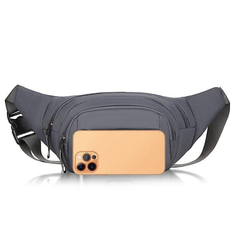 Waist Bag Men's Sports Mobile Phone Bag Women's Waterproof Running Messenger Business Cashier Wallet Large - capacity Chest Bag - Ammpoure Wellbeing