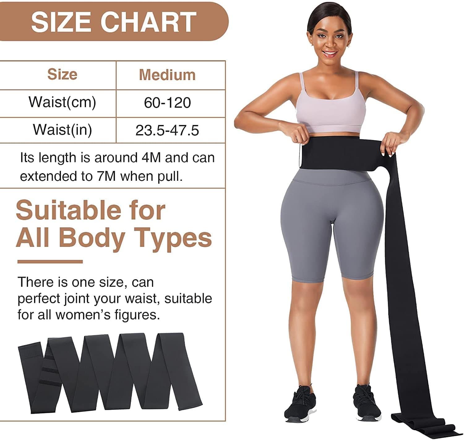 Waist Trainer for Women Snatch Bandage Tummy Sweat Wrap Plus Size Workout Waist Trimmer for Gym Sport - Ammpoure Wellbeing