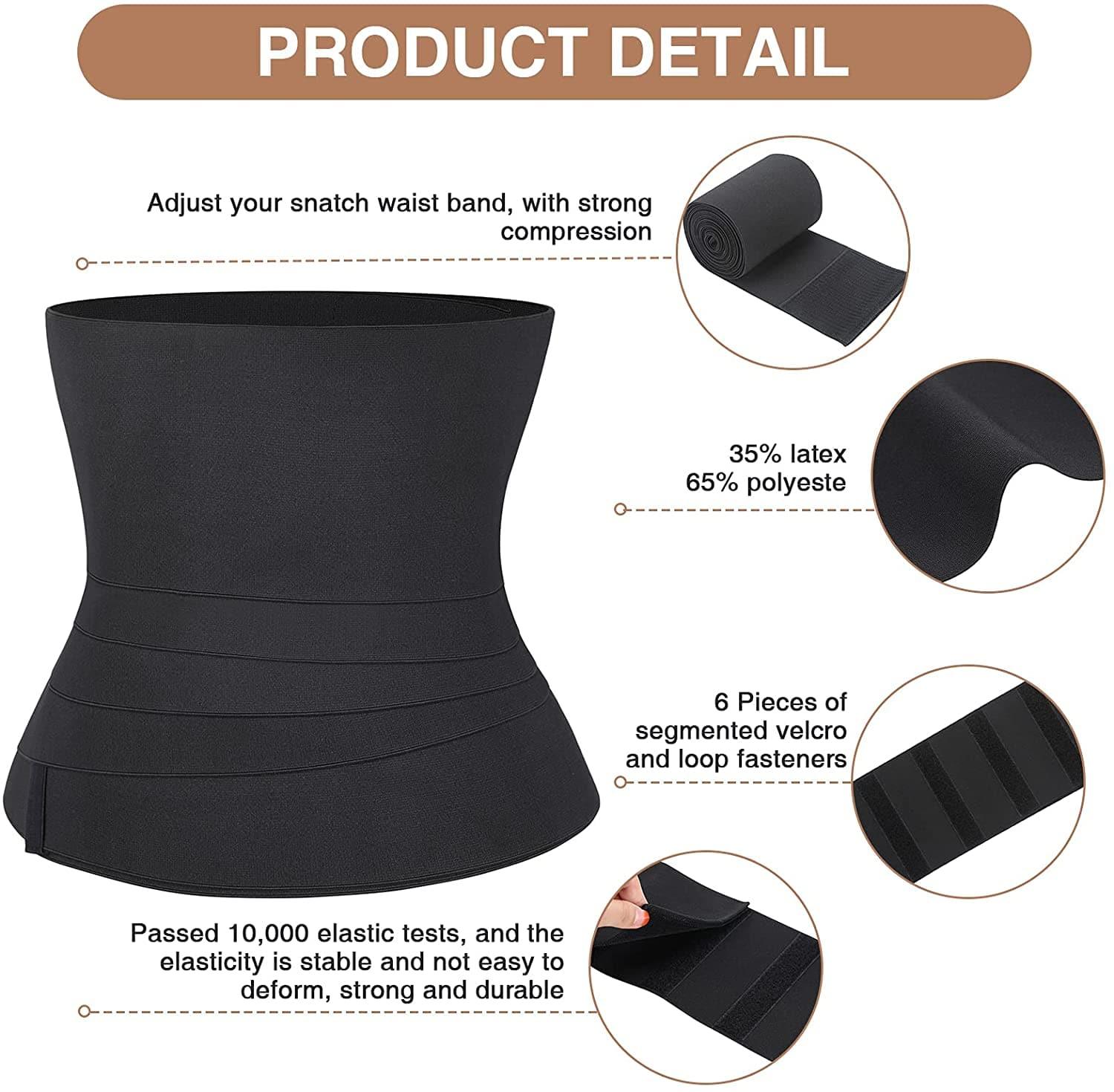 Waist Trainer for Women Snatch Bandage Tummy Sweat Wrap Plus Size Workout Waist Trimmer for Gym Sport - Ammpoure Wellbeing