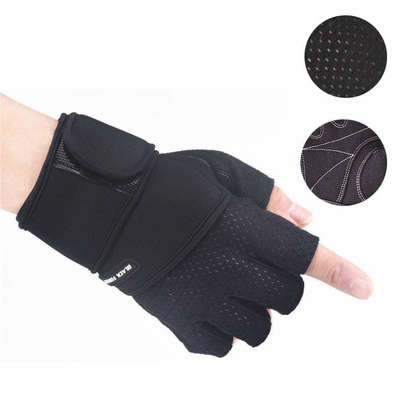 Weightlifting Gloves with Wrist Support for Heavy Exercise Body Building Gym Training Fitness Handschuhe Workout Crossfit Gloves - Ammpoure Wellbeing