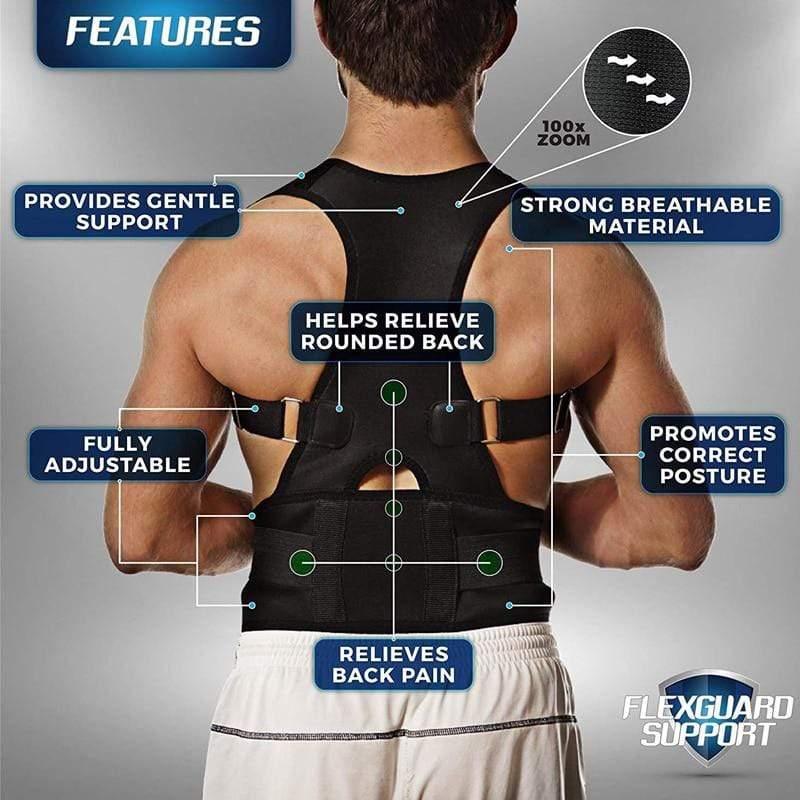 Wholesale Magnetic Therapy Posture Corrector Brace Back Support Belt (S - XXL) - Pack of 10 - Ammpoure Wellbeing