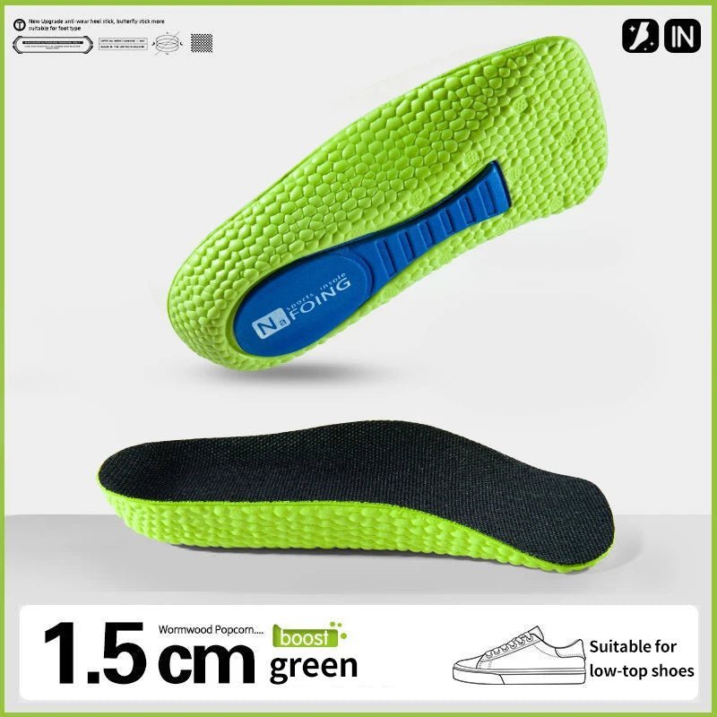 Wholesale UK Memory Foam Height Increase Insoles for Men Women Shoes Flat Feet Arch Support Orthopedic Insoles Sneakers Heel Lift Shoe Pads Bulk - Ammpoure Wellbeing