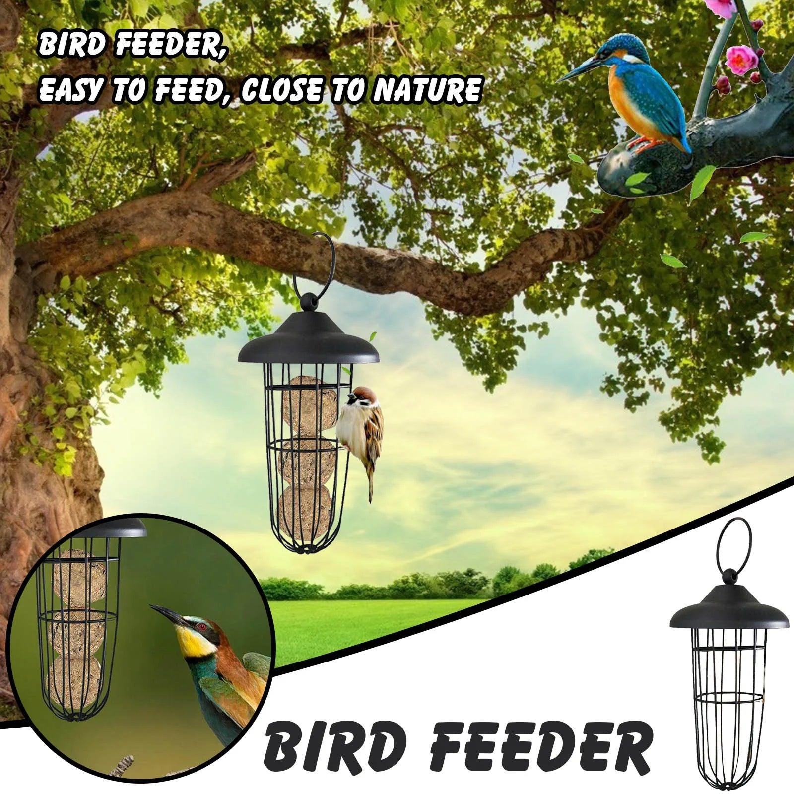 Wild Bird Feeder Outdoor Hanging Metal Windproof Ball Type Bird Feeder - Ammpoure Wellbeing