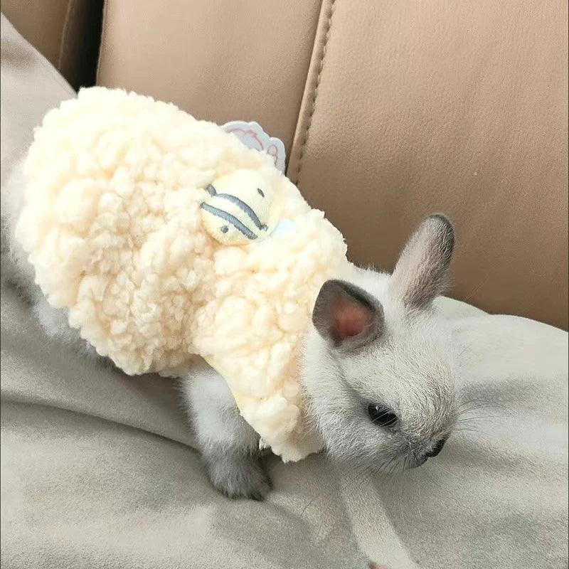 Winter Warm Bunny Rabbit Sweater for Little Animals Chinchillas ferret Guinea Pig Costume Newborn Pet Clothing mascotas Clothes - Ammpoure Wellbeing