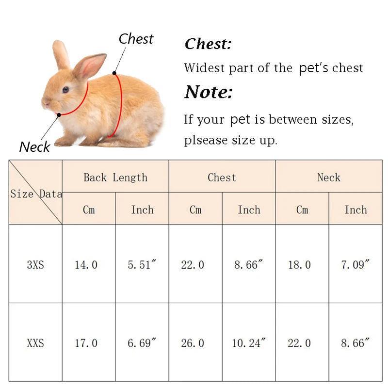 Winter Warm Bunny Rabbit Sweater for Little Animals Chinchillas ferret Guinea Pig Costume Newborn Pet Clothing mascotas Clothes - Ammpoure Wellbeing