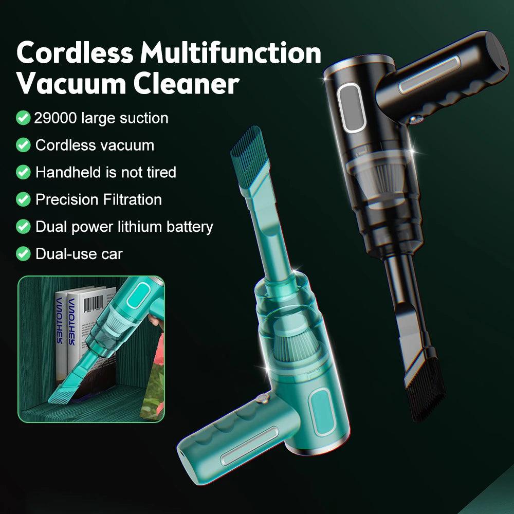 Wireless Car Vacuum Cleaner Strong Suction Dust Catcher Cordless Handheld Wet Dry Vacuum Cleaner Air Duster For Car - Ammpoure Wellbeing