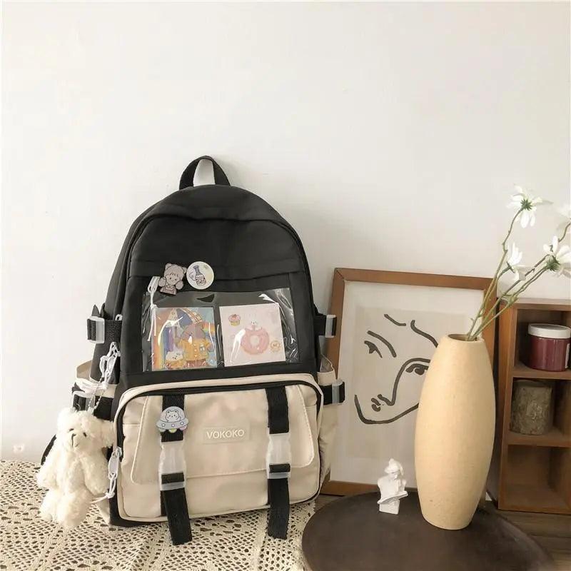 Women Backpack Waterproof School Bag For Teenager Girl Student Bookbag Laptop Cute Female Travel Bagpack - Ammpoure Wellbeing