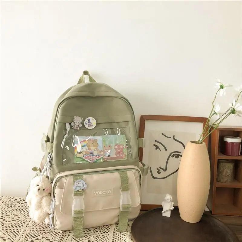 Women Backpack Waterproof School Bag For Teenager Girl Student Bookbag Laptop Cute Female Travel Bagpack - Ammpoure Wellbeing