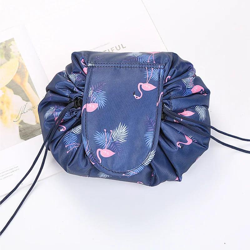 Women Drawstring Cosmetic Bag Travel Storage Makeup Bag Organizer Female Make Up Pouch Portable Waterproof Toiletry Beauty Case - Ammpoure Wellbeing