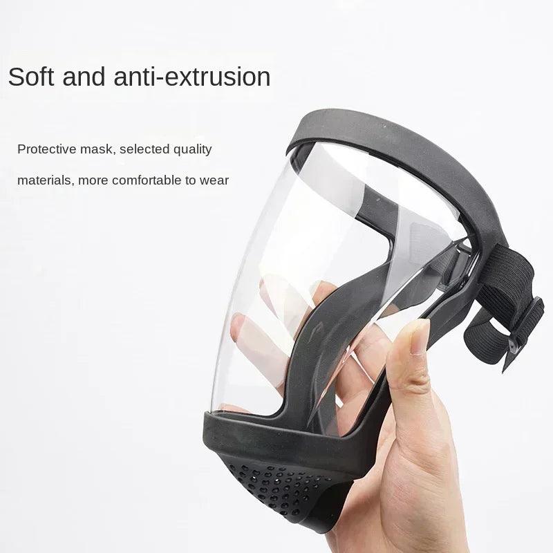 Work Protection Mask Full Face Protector Shield Transparent Facial Protector Face Protective Screen Kitchen Accessories Gadgets - Ammpoure Wellbeing