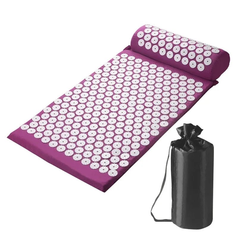 Yoga Acupoint Massage Pad Neck, Back, and Foot Massage Household Massger Pillow For Home Purple - Ammpoure Wellbeing