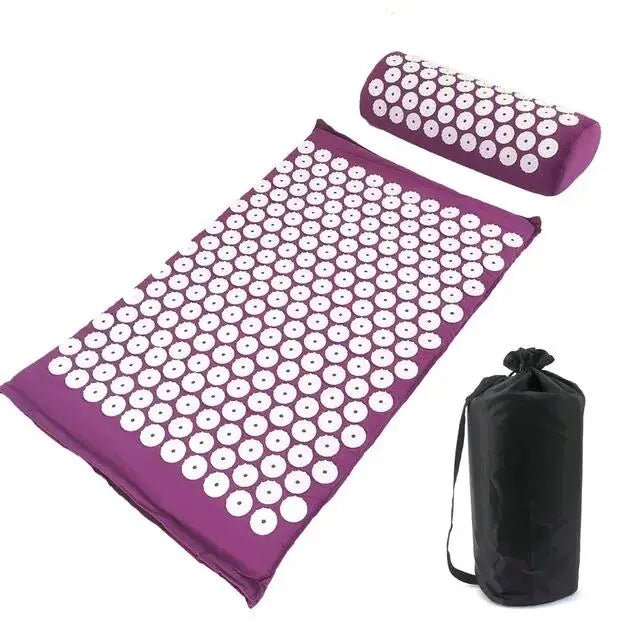 Yoga Acupoint Massage Pad Neck, Back, and Foot Massage Household Massger Pillow For Home Purple - Ammpoure Wellbeing