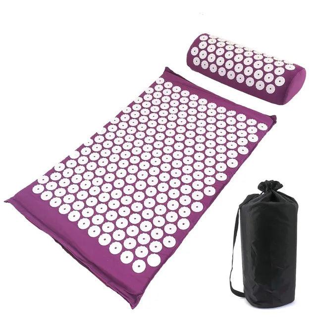 Yoga Acupressure Mat Neck Back Foot Massager Pain Stress Relief Massage Cushion Pad - Ammpoure Wellbeing