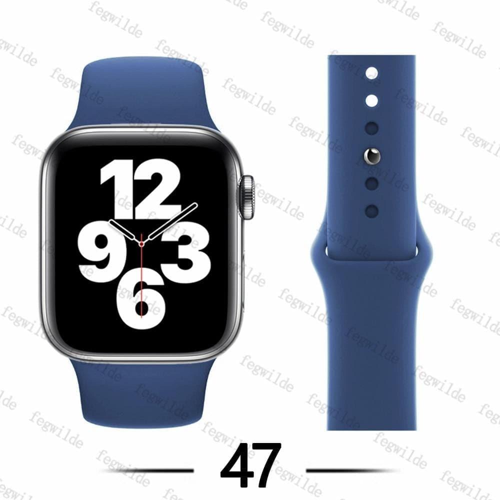 Silicone Strap For Apple Watch Band 44mm 40mm - Ammpoure Wellbeing