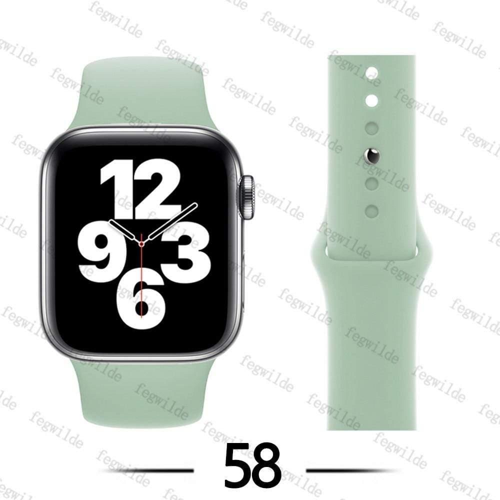 Silicone Strap For Apple Watch Band 44mm 40mm - Ammpoure Wellbeing