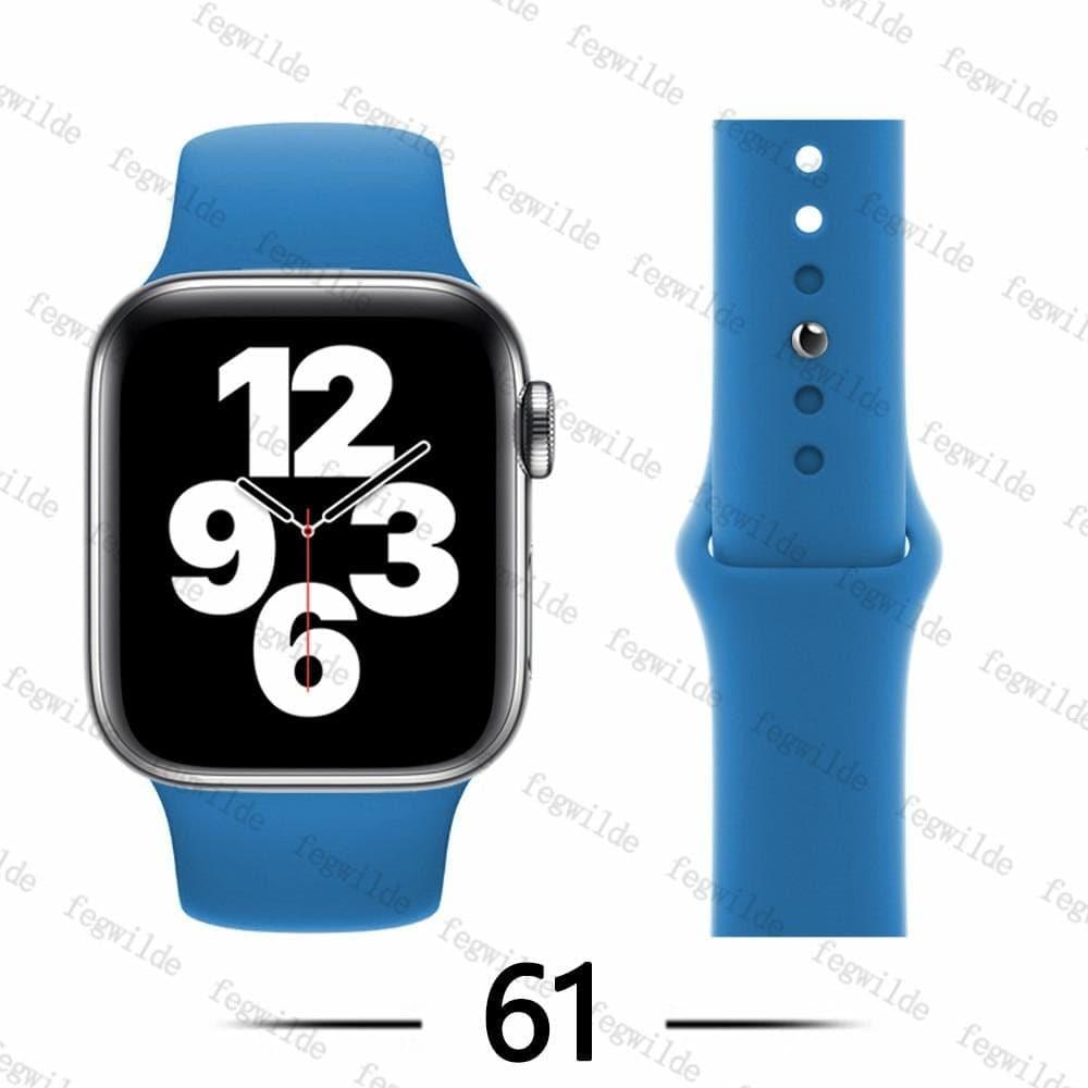 Silicone Strap For Apple Watch Band 44mm 40mm - Ammpoure Wellbeing