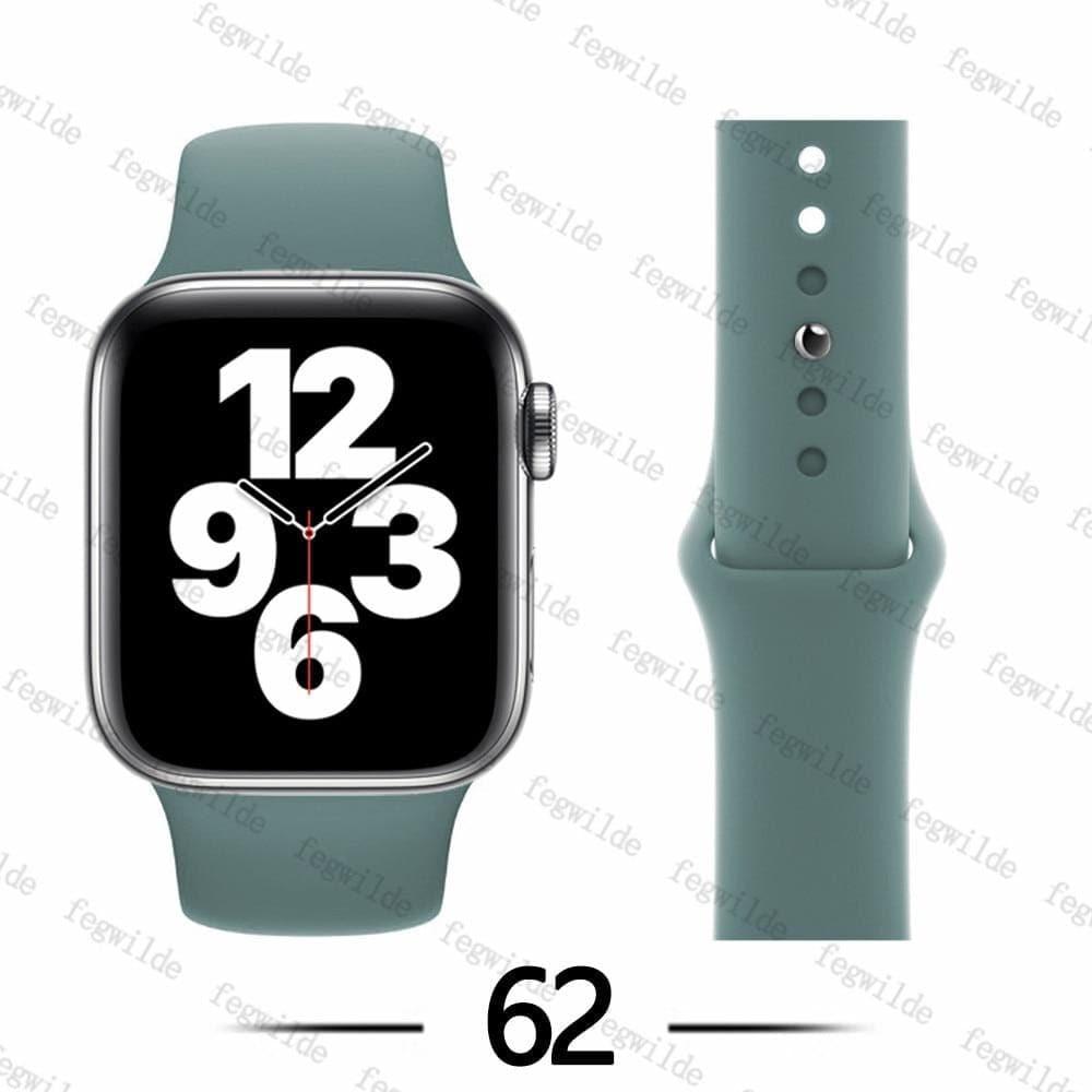 Silicone Strap For Apple Watch Band 44mm 40mm - Ammpoure Wellbeing